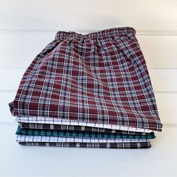 King Size Big & Tall Lot of 6 Pairs Of Woven Boxer Shorts Size 2XL NWT - Picture 4 of 6